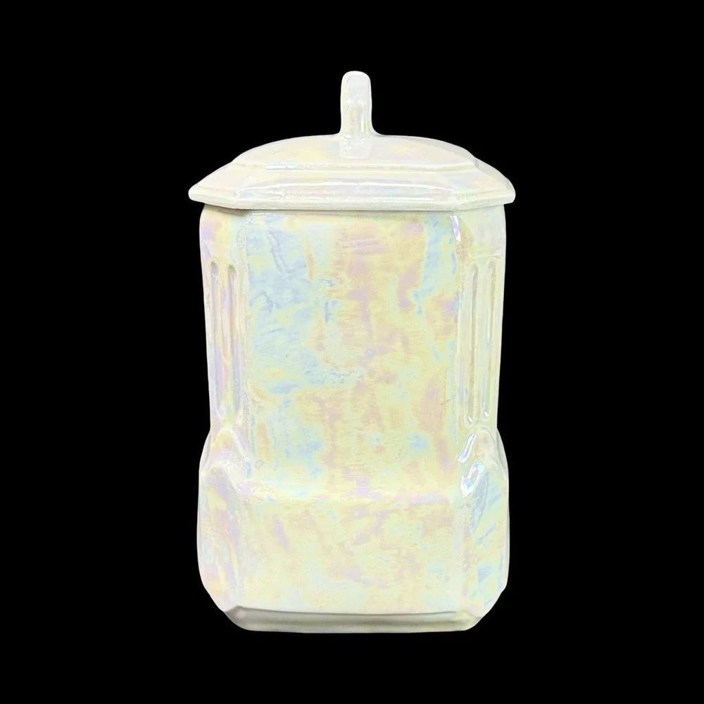 MEPOCO‎ Wares Flour Canister Iridescent Lustreware Made In Germany Vintage